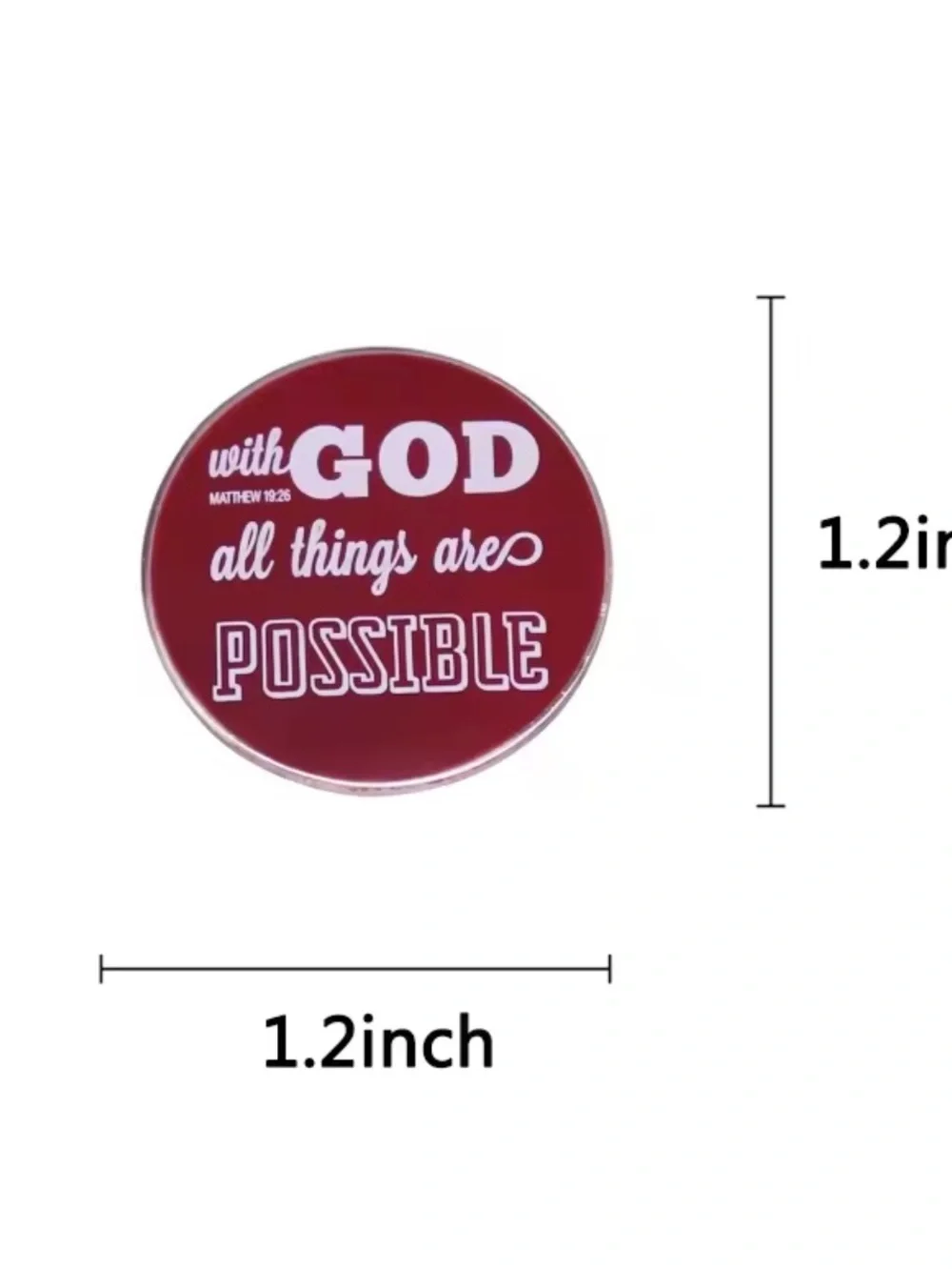 With God All Things Are Possible pin faith based Bible verse pin